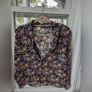 Floral Button-Up Blouse